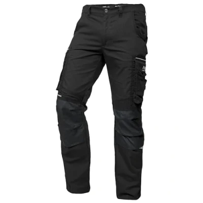 Afbeelding van PUMA Workwear Precision X werkbroek voor heren, premium met veel zakken en versterkte knieën, handwerk, productie bouw, zwart/zwart, 44