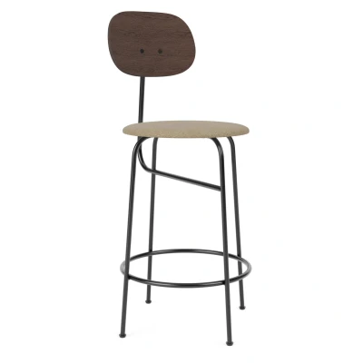 Afbeelding van Audo Copenhagen Afteroom Counter Plus Barkruk H97 Zitting Bouclé 02 Donker