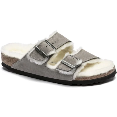 Afbeelding van Birkenstock Muiltjes, Maat: 42, Stonecoin Veloursleer