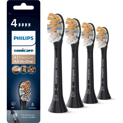 Afbeelding van Philips Sonicare A3 Premium All in One Opzetborstels 4 stuks Zwart HX9094/11