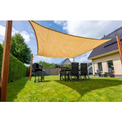 Afbeelding van Schaduwdoek Vierkant 500 cm Zand 320gr/m2 Per Stuk