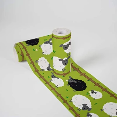 Afbeelding van SCHAPEN IN DE WEI BEHANGRAND Zelfklevend meerkleurig A.S. Création Lovely Kids