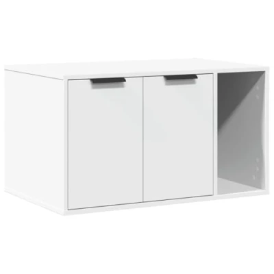 Afbeelding van Kattenbakkast 80x50x45 cm bewerkt hout wit