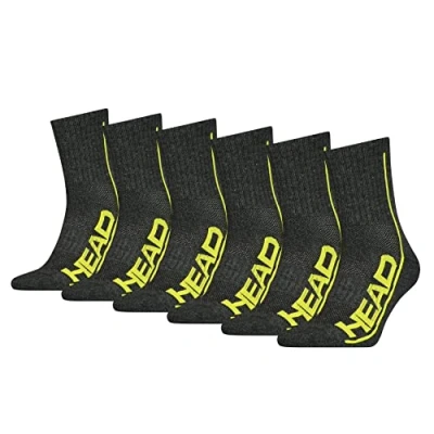 Afbeelding van Head Performance Short CREW 6 PACK Sokken, Maat: 39 42, Dunkelgrau