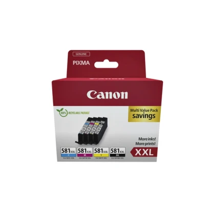 Afbeelding van Canon CLI 581XXL C/M/Y/BK Inktcartridge 4 kleuren Voordeelbundel Extra hoge capaciteit