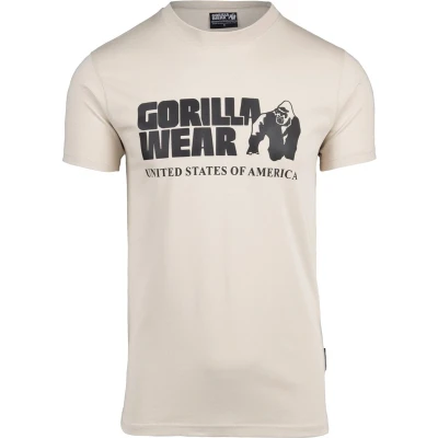 Afbeelding van Gorilla Wear Classic Tshirt print, Heren, Maat: 4XL, Beige