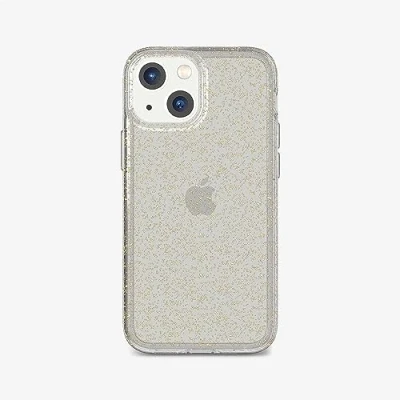 Afbeelding van tech21 Evo Sparkle voor iPhone 13 Mini Glanzend telefoonhoesje met 3,7 m bescherming tegen meerdere vallen, gouden glitter