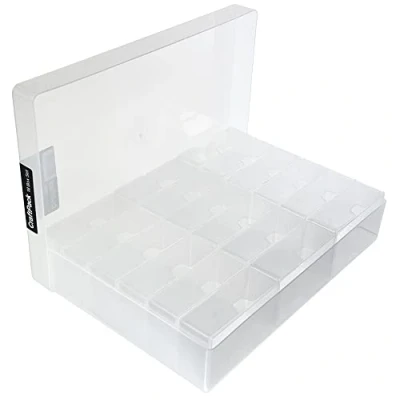 Afbeelding van WestonBoxes Craft Pack, Multi Pack Plastic Storage Boxes voor het maken van kaarten en scrapbooking (Doorzichtig / 18 stuks)