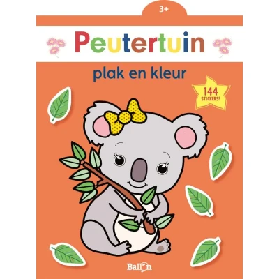 Afbeelding van Ballon Peutertuin Plak en Kleurboek Koala 3+
