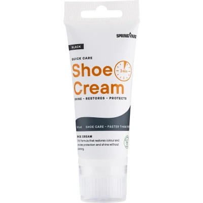 Afbeelding van Springyard Quick Care Shoe Cream Black schoenpoets zwart schoensmeer voor glad leer 50ml