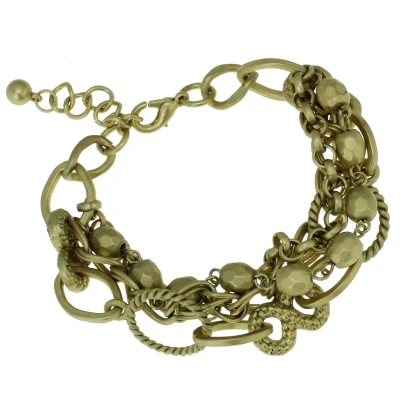 Afbeelding van Behave Armband met schakels mat goud kleur