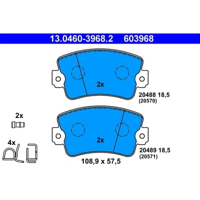 Afbeelding van Ate Remblokset 13.0460 3968.2