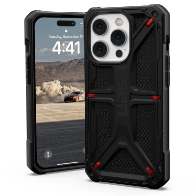 Afbeelding van Apple iPhone 14 Pro Hoesje Kunststof UAG Hardcase/Backcover Zwart Telefoonhoesje Shockproof/Valbescherming