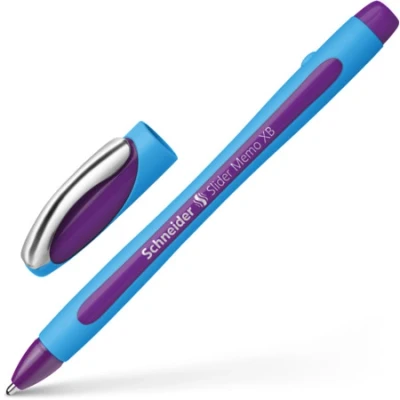 Afbeelding van balpen Schneider Slider Memo XB 1,4mm kogelbreedte violet