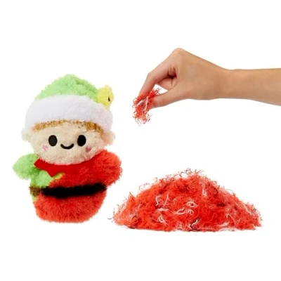 Afbeelding van Fluffie Stuffiez Kerstman Klein Pluche Verzamelobject Verrassende Onthulling Uitpakken Knuffelbare ASMR Zachte Fidget, DHZ, Pluis Trekken Voor Kinderen van 4+ en Verzamelaars