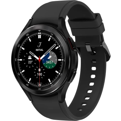Afbeelding van Samsung Galaxy Watch4 Classic, ronde Bluetooth smartwatch, Wear OS, draaibare lunette, fitnesshorloge, fitnesstracker, 46 mm, zwart incl. 36 maanden fabrieksgarantie [Excl. bij Amazon]
