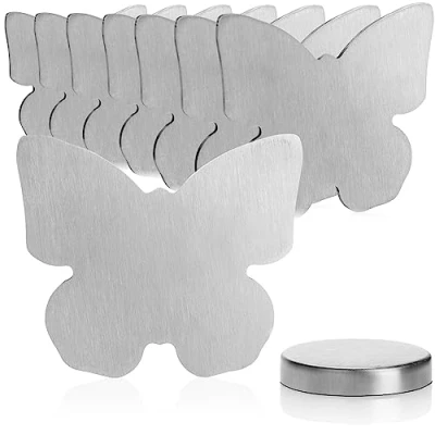 Afbeelding van COM FOUR® 8x tafelkleedgewichten van roestvrij staal magnetische tafelkleedclip ca. 60 gr