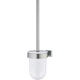 Afbeelding van Grohe essentials cube closetborstelgarnituur wandmontage verchroomd rond staf met inzet hxbxd 375x96x125mm 40513dc1