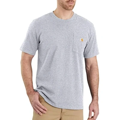 Afbeelding van T Shirt Carhartt Men Workwear Pocket S/S Heather Grey S