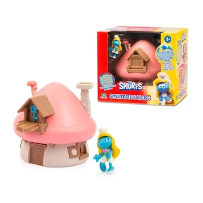 Afbeelding van Giochi Preziosi De Smurfen en uw huis van het dak in roze, rijk aan accessoires stickers, voor kinderen vanaf 3 jaar