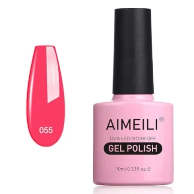 Afbeelding van AIMEILI Gel Nagellak UV LED Gellack Soak Off Polish Neon Shocking Pink (055) 10ml