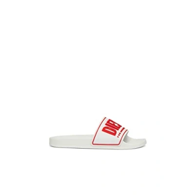Afbeelding van Diesel SA Mayemi CC Badslippers White red, Heren, Maat: 39, red Soft synthetic