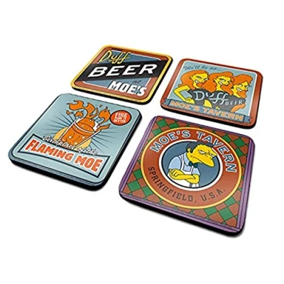 Afbeelding van The Simpsons CSP0023 Multi Gekleurde 10 x 10cm Moes Taven 4 Onderzetters Set