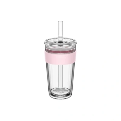 Afbeelding van KeepCup Cold Cup Longplay dubbelwandige glazen ijskoffie beker met deksel en rietje 16oz (454ml) Pashmak
