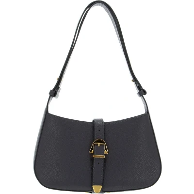 Afbeelding van Coccinelle Leren Schoudertas Magalu Handbag Grained Leather Ardesia Donkergrijs