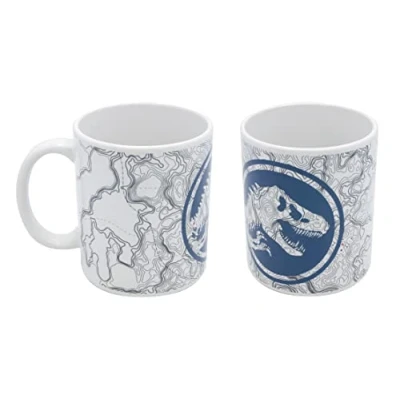 Afbeelding van Joy Toy Jurassic World Dominion mok van keramiek met cool motief inhoud: 320 ml vaatwasmachinebestendig en magnetronbestendig in geschenkverpakking 12 x 9 10 cm