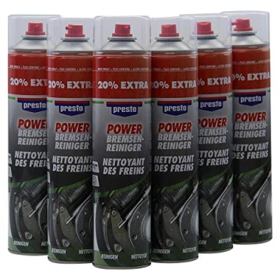 Afbeelding van Presto Power Remreiniger, 6 stuks, 600 ml, onderdelenreiniger, acetonvrij, spuitbus