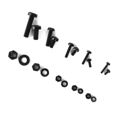 Afbeelding van 270 delig nylon schroefmoerset, M2 M2.5 M3 M4 M5 mannelijk vrouwelijk schroefmoer schroefdraad ring assortiment kit hardware bevestigingsmiddelen (zwart)