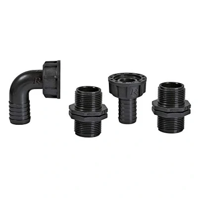 Afbeelding van Ribiland 01552 aansluiting voor pomp 1 inch 4 stuks zwart