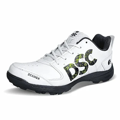 Afbeelding van DSC Beamer Cricket Shoe Kleur: Grijs Maat: 2UK/3US/36EU voor heren en jongens Materiaal: Polyvinylchloride Lange levensduur Ademend mesh betere prestaties
