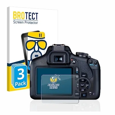 Afbeelding van BROTECT Antireflecterende Glas Screen Protector Mat voor Canon EOS 2000D (3 Stuks) Schermbeschermer [Beschermglas Folie niet Gehard Glas]