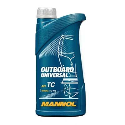 Afbeelding van 1 liter originele MANNOL motorolie outboard universele API TC olie