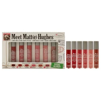 Afbeelding van theBalm Meet Matte Hughes Set van 6 Mini Longlasting Liquid Lipsticks Special Delivery