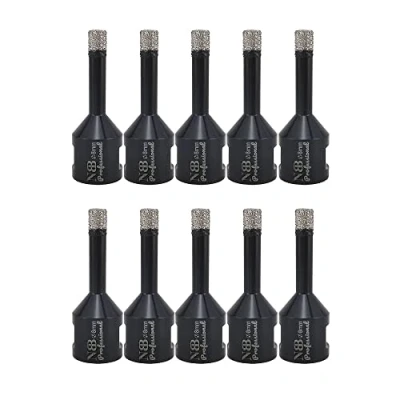 Afbeelding van NBB vacuum gesoldeerde diamantgatzaag met M14, voor professioneel droog of nat boren op hard porselein, keramiek, tegels, graniet, marmer, snel, duurzaam, Haakse Slijper (8mm x10pcs)
