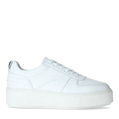 Afbeelding van Sacha Witte Dames Lage Sneakers (Maat 42, Leer)