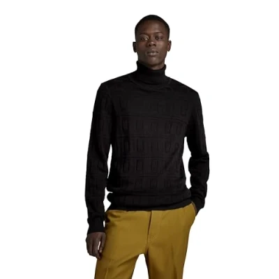 Afbeelding van G star Raw Table structure turtle knit black Trui M