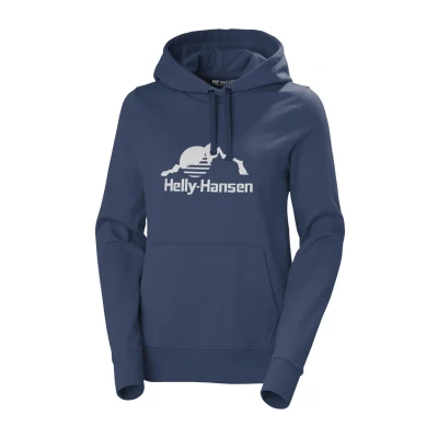 Afbeelding van Helly Hansen NORD Graphic Hoodie, Dames, Maat: Small, Ocean