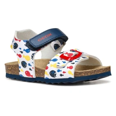 Afbeelding van Geox B Chalki Boy sandalen voor kinderen, Wit Rood, 26 EU