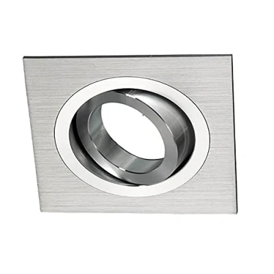 Afbeelding van Wonderlamp W E000006 Classic set met vierkante inbouwspot, aluminium, inclusief fitting: GU10, 9 x 2,5 cm