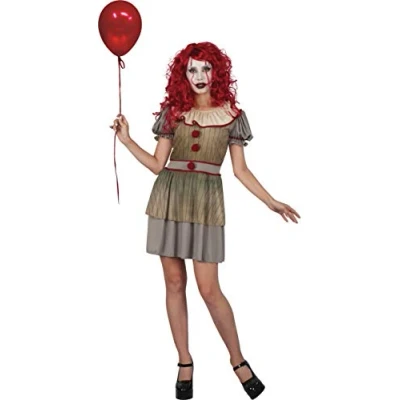 Afbeelding van Ciao Horror Creepy Clown kostuum vermomming verkleedjurk vrouw volwassene (One size)