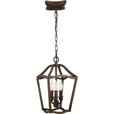 Afbeelding van Feiss LED Pendelarmatuur Yarmouth 3X E14 Max 60W Dimbaar Painted Aged Brass