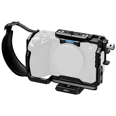 Afbeelding van SIRUI FX30 FX3 camerakooi met HDMI kabelklem, 1/4&quot; 20 schroefdraadgaten, voor ARRI 3/8&quot; 16 plaatsingsgaten, NAVO rail, Sony FX30, compatibel originele XLR handgreep (zwart)