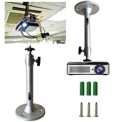Afbeelding van Basetousual Projector Muurbeugel Universele, Mini Roterende Projectorstandaard, Universele Aluminium Projectorbeugel, Geschikt voor Bewakingsvideo, Alle Soorten Projectoren