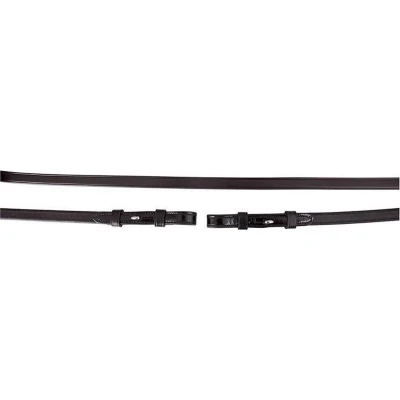 Afbeelding van BR Leren stangteugel met lakleer dicht 13mm blind Full Zilver Zwart