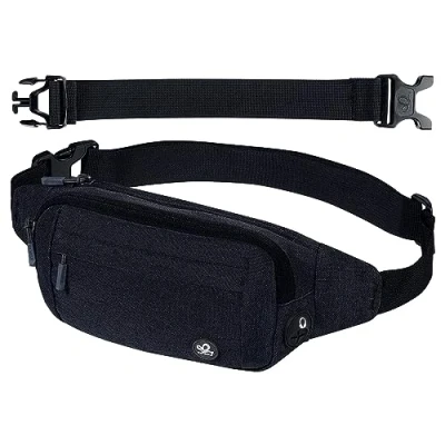 Afbeelding van heuptas, sport: waterdicht, stijlvol nylon, klein, unisex, kleurrijke heuptasje, voor buitenreizen, wandelen, hondentraining, mannen en vrouwen, zwart, s