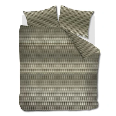 Afbeelding van Kardol Lofty dekbedovertrek 2 persoons (200x200/220 cm + slopen) Olijfgroen